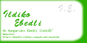 ildiko ebedli business card